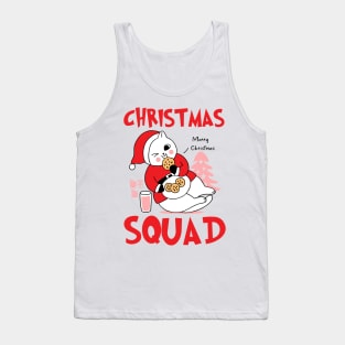 Cat Christmas Squad Eating Cookies xmas Tank Top